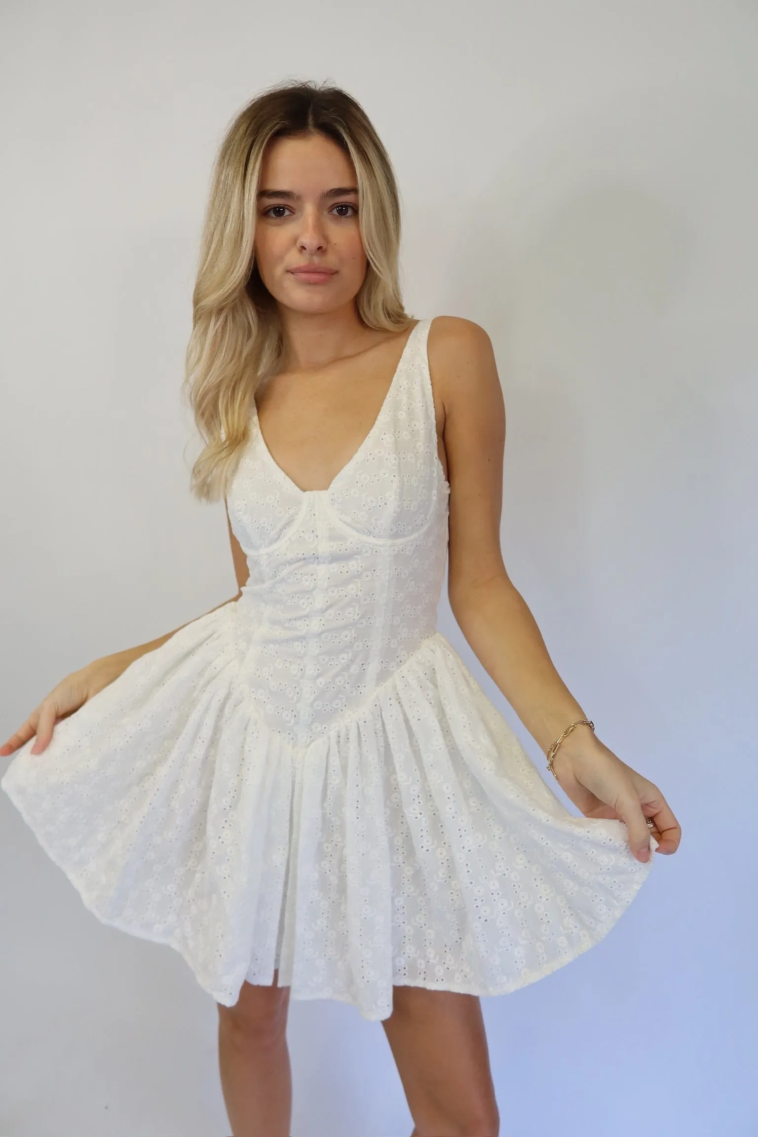 ARABELLA EYELET DRESS